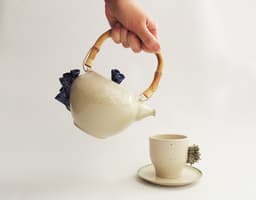 Modrý korálový čajník - miniatura 2