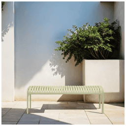 Zelená kovová zahradní lavice pro 3 osoby 160 cm Bloom - miniatura 2