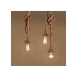 Závěsná lampa z konopného lana - miniatura 1