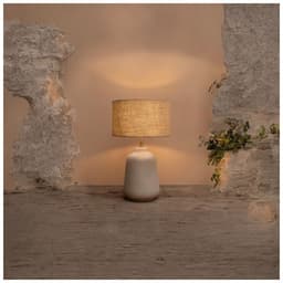 Béžová jutová stolní lampa Jutel - miniatura 5