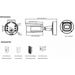 HIKVISION BULLET Varifokální kamera DS-2CD2645FWD-IZS-B- 4MP (Černá) - miniatura 3