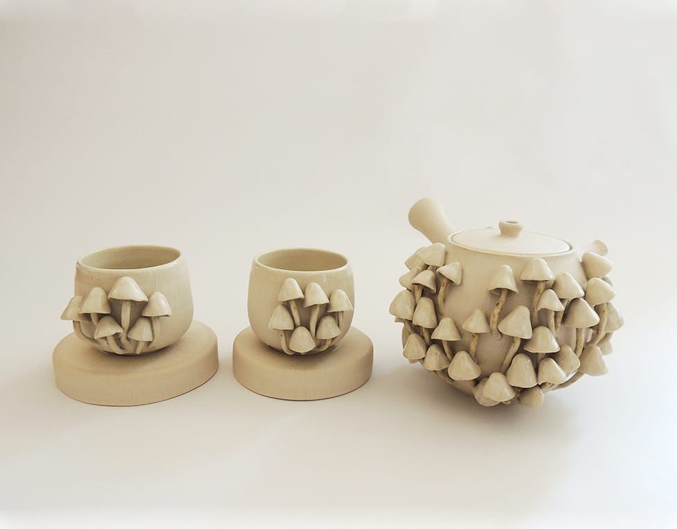 Sada na čaj z bílých hub