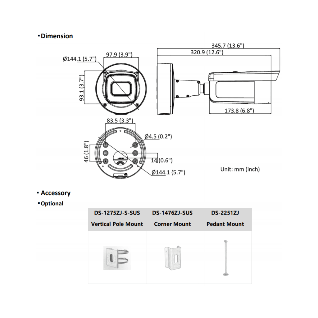 HIKVISION BULLET CAMERA 6MP Acusense DS-2CD2666G2-IZSU/SL - 6MP - Vision na 60 m
